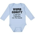 thumbnail image 3 of Inktastic Womb County I Just Did 9 Months on the Inside Boys or Girls Long Sleeve Baby Bodysuit, 3 of 5