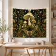 thumbnail image 5 of Mushroom and Moth in a Starry Celestial Garden, Mystical Vintage Illustration for Nature Lovers, Ethereal Botanical Wall Art, Birthday Gift Tapestry Wall Hanging for Bedroom and Living Room, 5 of 7