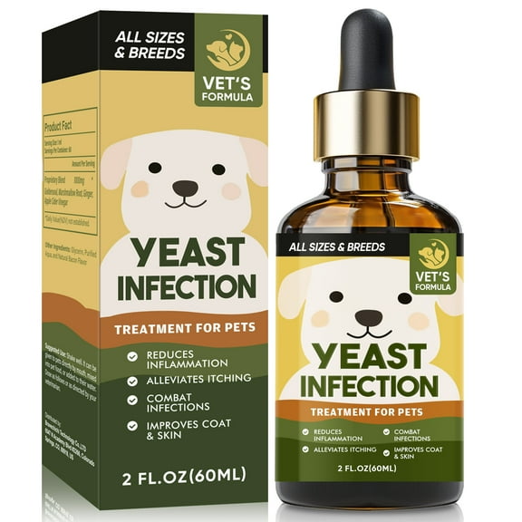 Yeast Infection Treatment For Dogs, Yeast Infection Drops For Dogs, 2 oz