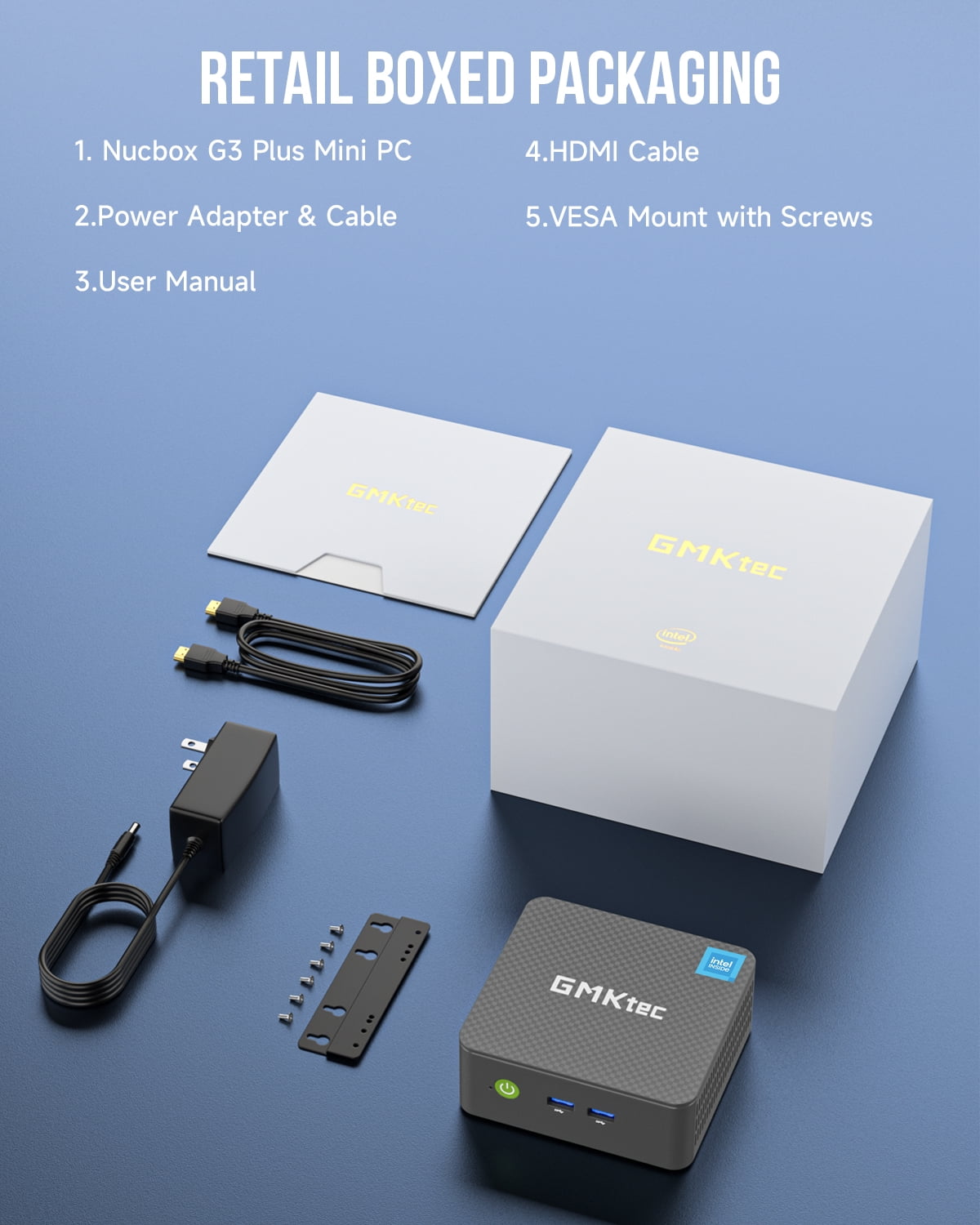 GMKtec Mini PC, 16GB RAM 1TB SSD, Intel N150 (up to 3.6GHz