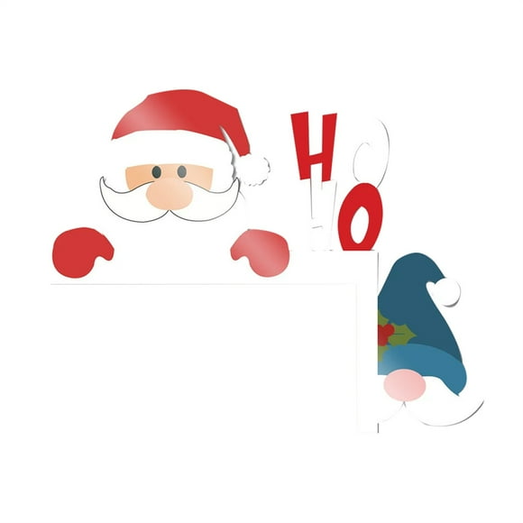 Wooden Santa Christmas Decoration Wooden Snowman Corner Decor | Door Window Snowman Holiday Decor For Dining Room Hotel Restaurant Cafe