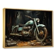 thumbnail image 2 of Designart "Vintage Cruiser Blue and Black Motorcycle" Transportation Framed Wall Art - Transitional Blue Motorcycle Hallway Framed Wall Art Decor, 2 of 6