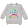 thumbnail image 2 of Inktastic My Grandma Loves Me Toddler Sweatshirt, 2 of 4