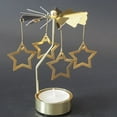 thumbnail image 2 of Clearance! Hot Spinning Rotary Metal Carousel Tea Light Candle Holder Stand Light Xmas Gift, 2 of 2