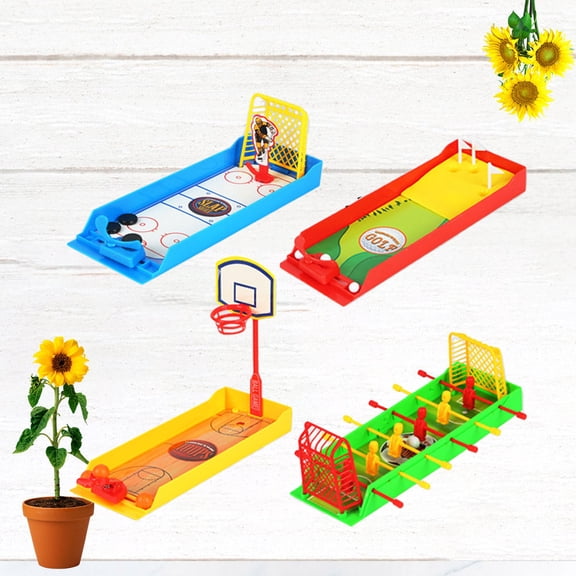 PBPBOX 4PCS Table Game Toy Plastic Tabletop Hockey Game Finger Strength Improvement for Indoor Play for Fan Gear