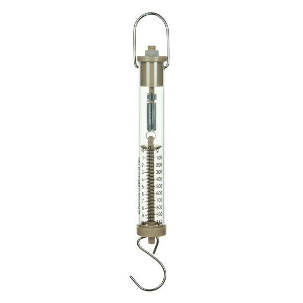 Newton Force Meter Spring Scale Max Capacity 10N, 1 kg, Dual Scale Labeled.