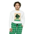 thumbnail image 6 of Men's Jay Bu Couture Long Sleeve Pajama Set (Green/White), 6 of 6