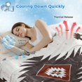 thumbnail image 3 of Red Aztec Cooling Blanket,Lightweight Breathable Summer Throw Blanket with Double Sided Cold Effect,Southwest Boho Abstract Geometric Aesthetic Picnic Blankets Bed Sheet for Hot Sleepers 60"x80", 3 of 8