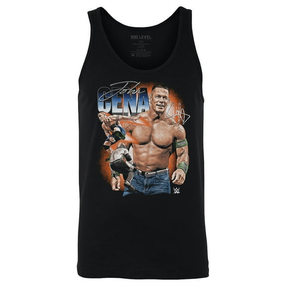Men's 500 Level Black John Cena Vintage Superstar Tank Top