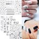 thumbnail image 2 of 7 Sheets Black Stars Moons Line Nail Stickers, 3D Black Star Arc Moon Geometric Line Love Heart Self-adhesive Design Nail Decals For Acrylic Nails, DI, 2 of 4