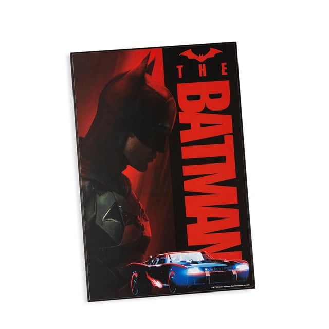 Decoración mural plateada de Buffalo DC Comics The Batman, 33 x 48 cm