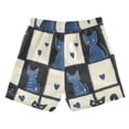 thumbnail image 7 of FORMRS Boys Swim Trunks Quick Dry Mesh Liner Boardshorts Sizes XS-XL, Black and Blue Cat, 7 of 7