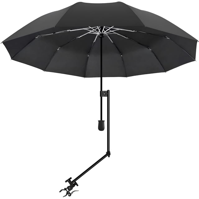 Sombrilla de playa XLINGZA UPF 50+ con pinza universal ajustable