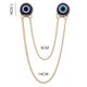 thumbnail image 5 of Insignia elegante para hombre con cadena, broche de ojos azules para dorado, 5 of 9
