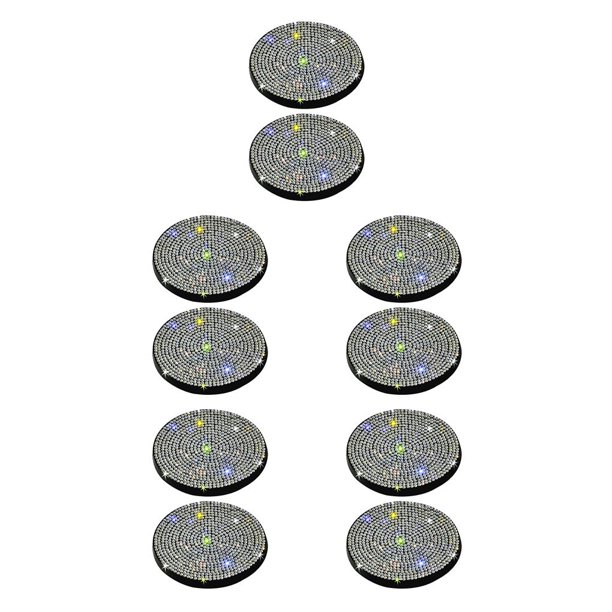 Kenally 2 piezas de plástico de PVC para automoción, portabotellas, alfombrilla Circular, impermeable, reutilizable, almohadilla antideslizante, Weiß 5piezas Kenally CBP251623