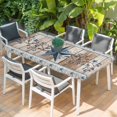 thumbnail image 2 of Texas Star Rustic Table Cloths for 3 Foot Rectangle Tables, Country Blue Berry Brown Wooden Plank Patio Waterproof Elastic Fitted Tablecloths, Washable Rectangular Table Cover for Camping, 2 of 8