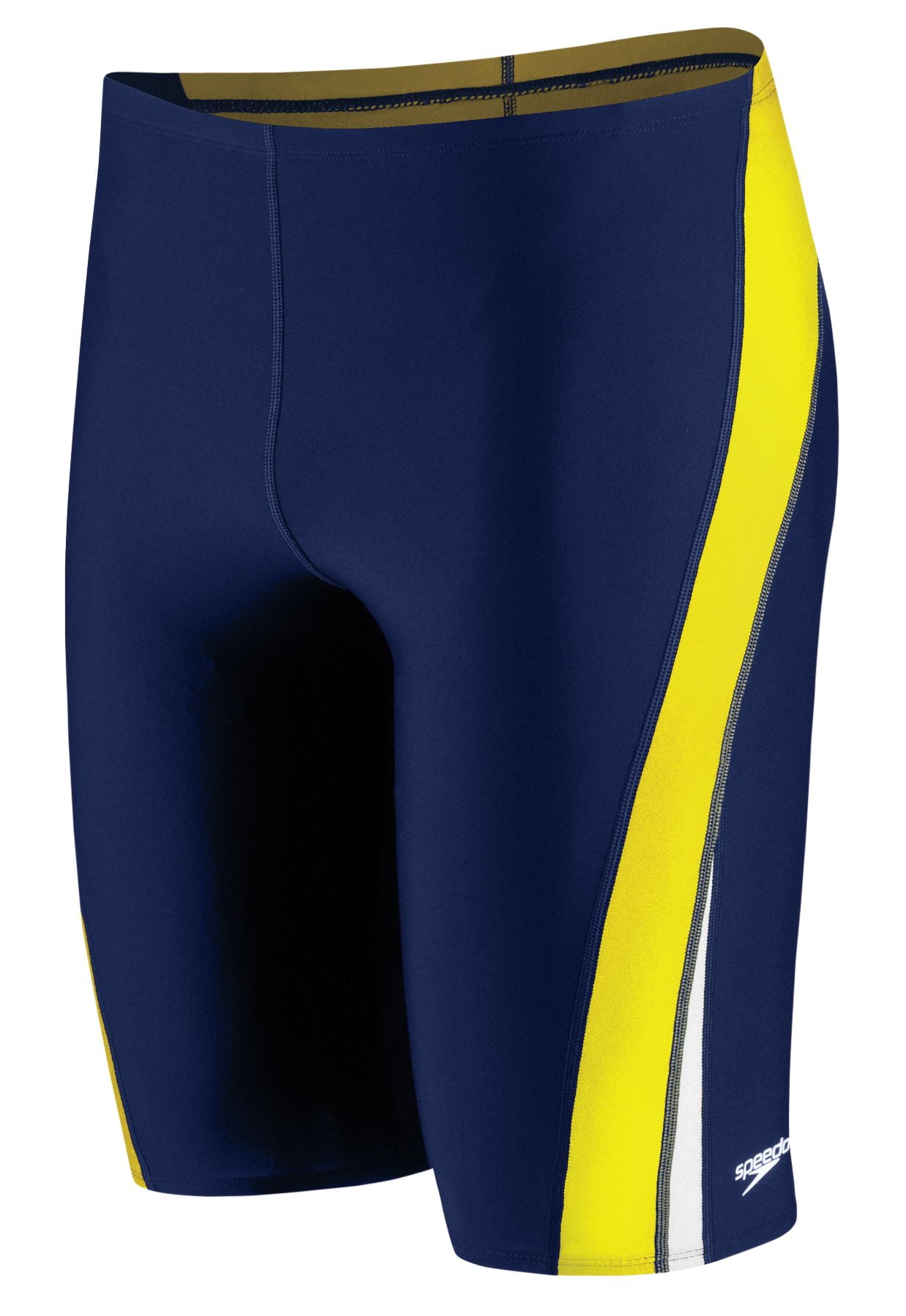 Speedo Men's Swimsuit Jammer Endurance+ Splice Team Colors Navy/Gold ...
