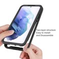 thumbnail image 6 of Dteck Samsung Galaxy S22 Crystal Clear case, Slim Hard PC Back  TPU Silicone Soft Bumper Protective Case [Non-Yellowing] [Military Grade Drop Tested] for Galaxy S22 5G 2022, Black, 6 of 6