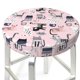 thumbnail image 3 of Balery Cat Fundas de asiento para taburete de bar redondo de tela de terciopelo ajustables que protegen de arañazos y manchas para sillas de 14 a 17 pulgadas.-14 inch, 3 of 7