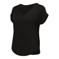 thumbnail image 5 of TODOZO T Shirts for Women Loose Fit Casual Lightweight Soft Basic Tees Women's Solid V Neck Tops with Chest Pocket Short Sleeve T Shirts Loose Casual Basic Tees Summer Clothes Outfits, 5 of 9