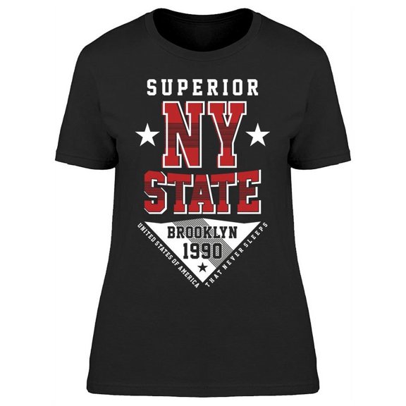 Superior Ny State Design T-Shirt Women -Image by Shutterstock, Female x-Large