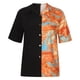 thumbnail image 4 of Moda mujer verano estampado cuello en V botón Casual manga corta blusa camisas Fridja  bn6238, 4 of 8