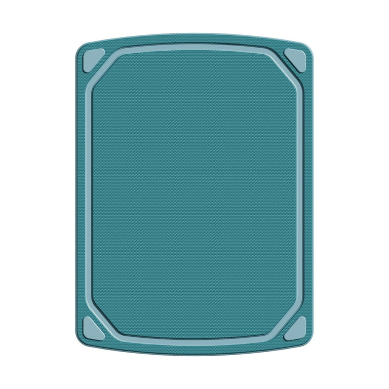 2-Piece Cutting Board Set with Anti-Slip Mats, Cool Water Blue photo 2