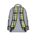 thumbnail image 3 of Yellow and Black Checkered Pattern Backpack for School, Cute School Bag with Adjustable Shoulder Straps and Padded Back, 15.3"x11"x6.7", 3 of 5