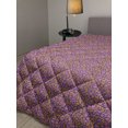 thumbnail image 2 of Floral Down Alternative Comforter, Repetitive Wild Roses in Violet Tones on Polka Dotted Background, Microfiber Quilt for All Season, 5 Sizes, Pale Blue Purple Grey, by Ambesonne, 2 of 3