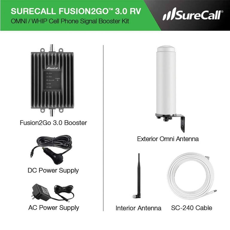 SureCall SC-FUSION2GO3-RV Fusion2Go RV Signal-Booster Kit