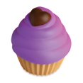thumbnail image 1 of The Orb Factory Soft'n Slo Squishies™ Chocolate Heart Cupcake, 1 of 4