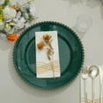 thumbnail image 6 of BalsaCircle 6 Hunter Green 12" Beaded Trim Acrylic Wooden Textured Round Acrylic Charger Plates, 6 of 8