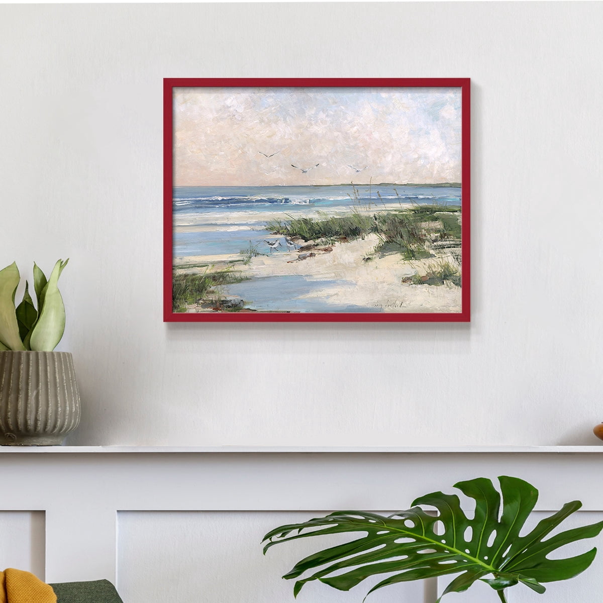 Soft Morning Sea by Sally Swatland - Restickable Framed Giclée Print
