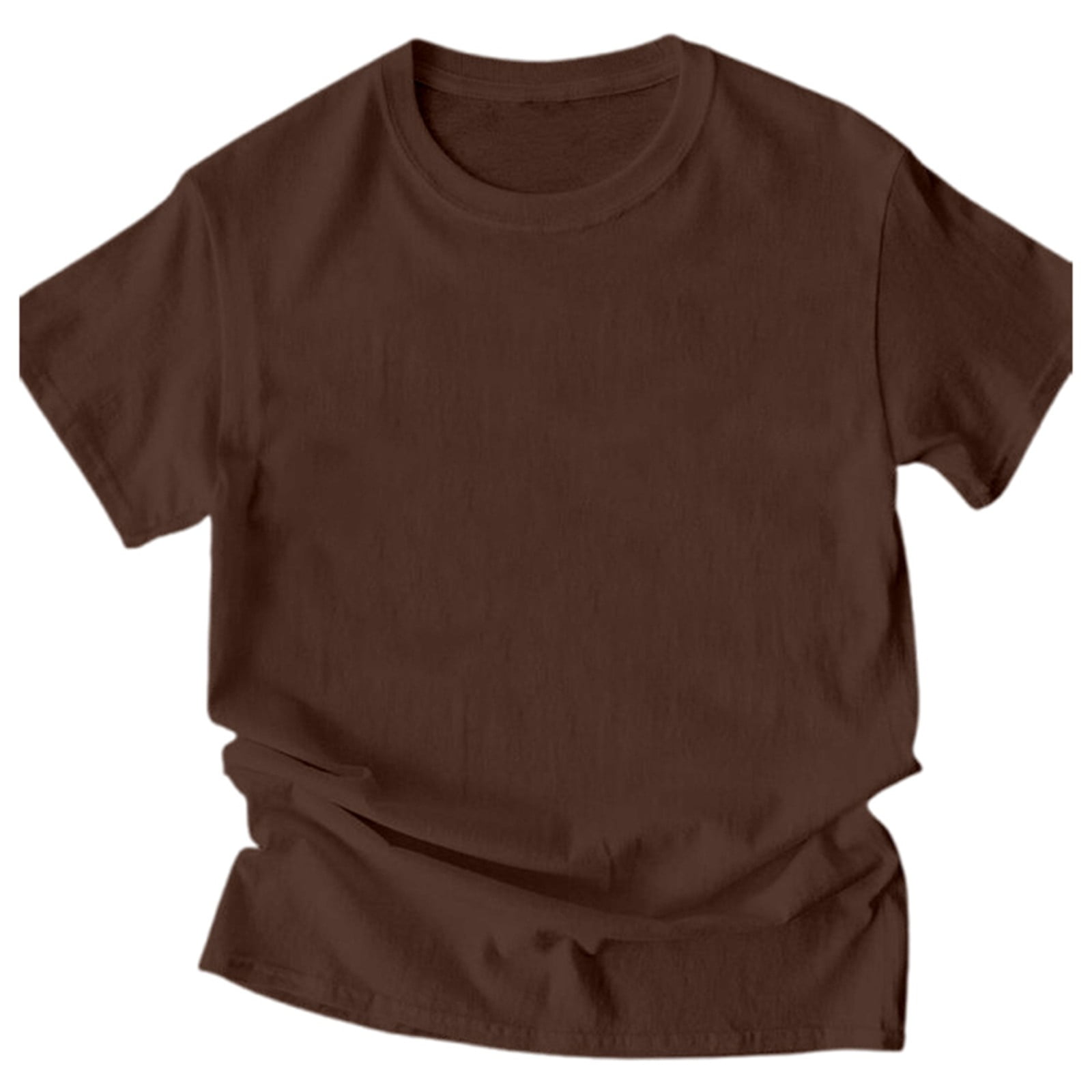 NINGMENG Womens Tops Solid Color Fashion Casual Commute Round Neck