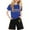 Blue, variant on WRTFVZA First Day Of School Outfits for Girls Casual School Activities Cothes Comfortable and Stylish 2-Piece Outfit for Kids 2-13 Years for Spring and Summer Wearing