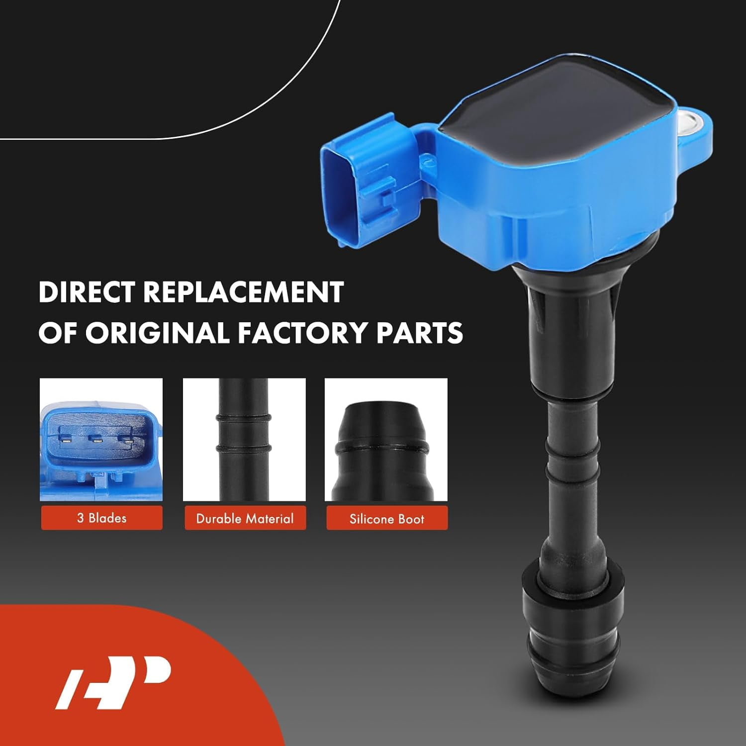 A-Premium (Blue) Set of 12 Ignition Coil Pack and Iridium Spark Plugs Compatible with Nissan V6 Series 350Z 2003-2006 & Infiniti FX35 2003-2008, G35 2003-2006, G35 2007, M35 2006-2008, 3.5L