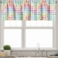 thumbnail image 3 of Ambesonne Watercolor Valance & Curtain, Paintbrush Effect Hearts, 55"x30", Multicolor, 3 of 6