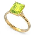 thumbnail image 2 of 2.50 T.C.W Emerald Cut Peridot Gemstone Stunning Wedding Ring for Women Solid 14K Yellow Gold Size 5.5 by Diamond-Capitals, 2 of 8