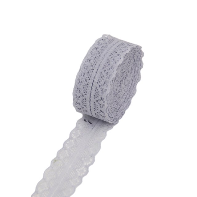 Billuyoard Cinta de borde de encaje beige blanco - Cinta decorativa de moda y duradera Cinta de regalo artesanal Tela de costura y artesanía gris claro