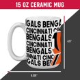 thumbnail image 4 of Rico Industries Nfl Football Cincinnati Bengals Taza De Café De Cerámica Blanca De 15 Onzas, 4 of 5