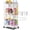 White, variant on Yeabett Rolling Storage Cart with Lockable Wheels, 3-Tier Sturdy Shelving Unit for Home, Craft Room, or Garage, Easy-to-Assemble Mobile Caddy with Large Capacity,Black