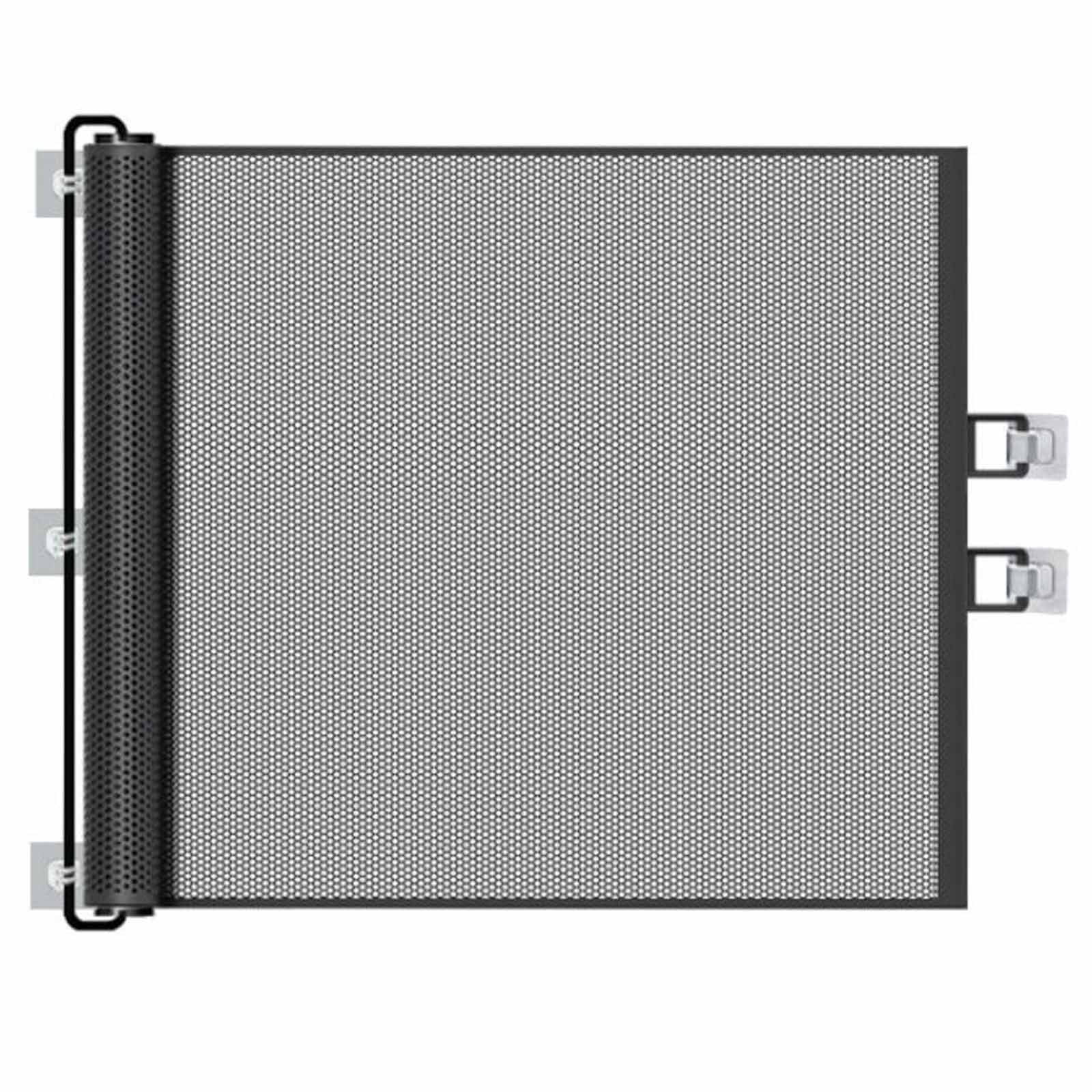 Retractable Baby Gates for Doorways, Mesh Dog Gate for Stairs, Pet Gate Indoor, Extends to 51.18" Wide 30.7" Tall, Safety Toddlers Gates for Hallways, Indoor & Outdoor Use, Black