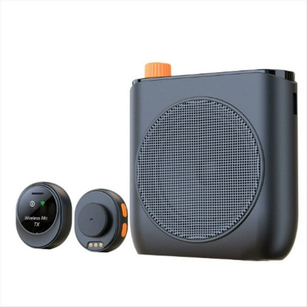 Amplificador de Voz Inalámbrico J98 con Micrófono de Solapa, Altavoz Bluetooth con Clip y Estuche de Carga para Enseñanza y Transmisión en Directo.