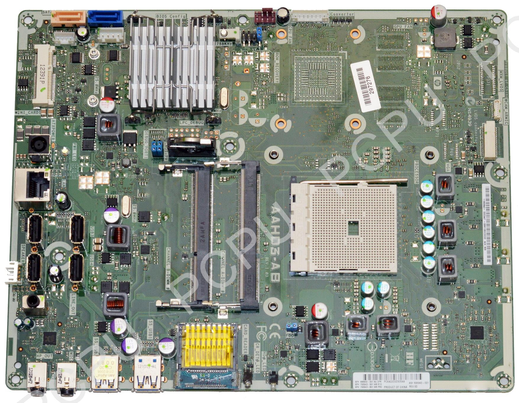 700543-501 HP Envy 23-B030Z AIO Ackee-U AMD Motherboard W8STD FM2