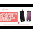 thumbnail image 1 of AAA Quality Apple iPhone 5S / SE LCD Screen and Digitizer Assembly with Frame Replacement - Black, 1 of 5