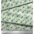 thumbnail image 2 of Soimoi Green Rayon Fabric Tree Animal Print Sewing Fabric Yard 42 Inch Wide, 2 of 3