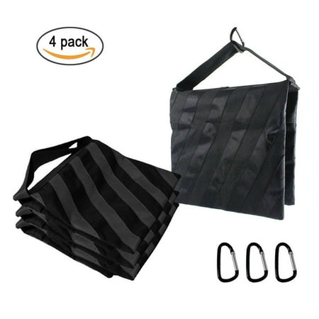 Lightning Stand Bag - limostudio 4 pieces saddlebag new sand bag heavy duty weight bag, black color, holds 18lbs for photo studio light stand & boom stand, agg1845