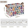 thumbnail image 7 of Yayeee Foldable Storage Basket for Shelves with Handles Set of 2 Waterproof Cloth Bins, Blue Jam Jars, 7 of 7