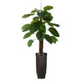 thumbnail image 1 of Vintage Home Artificial Faux Real Touch 69" Tall Real Touch Greenery And Fiberstone Planter, 1 of 1