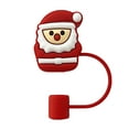 thumbnail image 3 of Junepar 6Pcs Christmas Straw Cover Caps - Reusable Drinking Straw Tips Lids - Christmas Theme Silicone Straw Toppers Compatible Straw Accessories for Holiday Chriatmas Decor, 3 of 4